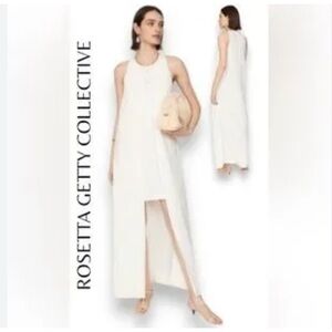 Rosetta Getty White Cape Maxi Dress